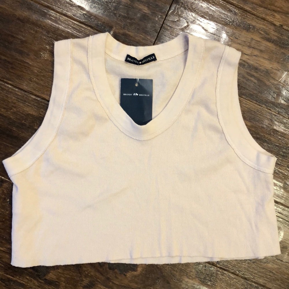 Brandy Melville Crop Top OS Pale Pink